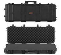 VEVOR Étui Rigide pour Fusil 102 cm, Mallette pour Armes Longues avec Mousses Prédécoupées et roulettes, Valise à Fusil Carabine Verrouillable, Étanche IP67 et Anti-poussière, Rangement, Noir