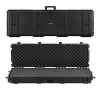 VEVOR Étui Rigide pour Fusil 128 cm, Mallette pour Armes Longues Verrouillable, avec Mousse XPE Amovible et Roulettes, Valise à Arme Carabine Étanche IP67 et Anti-poussière, Rangement et Transport