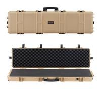 VEVOR Étui Rigide pour Fusil 130,8 cm, Mallette pour Armes Longues Verrouillable, avec Mousses Prédécoupées et roulettes, Valise à Arme Étanche IP67 et Anti-poussière, pour Ranger Carabine, Kaki