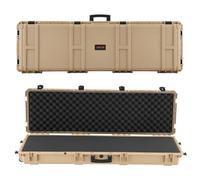 VEVOR Étui Rigide pour Fusil Verrouillable 139,1 cm, Mallette pour Armes Longues avec Mousses Prédécoupées et Roulettes, Valise à Arme Étanche IP67 et Anti-poussière, pour Ranger Carabine, Kaki