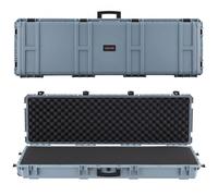 VEVOR Étui Rigide pour Fusil Verrouillable 133,5 cm, Mallette pour Armes Longues avec Mousses Prédécoupées et Roues, Valise à Arme Étanche IP67 et Anti-poussière, Transport Pratique pour Carabine