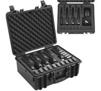 VEVOR Étui Rigide pour Pistolets Capacité 5 Pistolets, Mallette Verrouillable avec Doublure Prédécoupée, Étanche et Anti-Poussière, Sac de Transport pour Armes à Feu, 47,5 × 41,5 × 22,3 cm, Noir