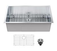 VEVOR Évier Cuisine 1 Cuve 76,5 x 45,7 x 23 cm Évier à Encastrer pour Meuble Bas Domestique Évier sous Plan en Acier Inoxydable 304 avec Divers Accessoires pour Bar Buanderie Restaurant Bar Maison