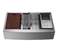 VEVOR Évier Cuisine Campagnard Évier à Encastrer en Inox 304 Une Cuve 91x56 cm Inox