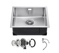 VEVOR Évier de cuisine à encastrer sous plan en acier inox 304 cuve simple 50 cm