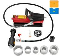 VEVOR Extenseur de tuyau d'échappement hydraulique, taille 1-5/8" à 4-1/4", pompe à pédale 10 T avec 4 matrices, 2 étuis de rangement pour tubes en cuivre et aluminium dans la réparation automobile