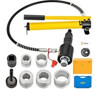 VEVOR Extenseur de tuyau d'échappement hydraulique, taille 1-5/8" à 4-1/4", civière tuyau hydraulique manuelle 10 T 4 matrices 2 étuis de rangement pour tubes cuivre et aluminium réparation automobile