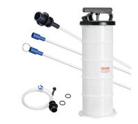 VEVOR Extracteur de Fluide 6,5 L Pompe à Vide d'Aspiration Vidange d'Huile Moteur Manuel avec Jauge et Tuyau d'Aspiration pour Changement d'Huile Facile Évacuation des Fluides Automobiles sous Vide