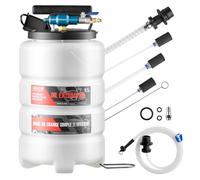 VEVOR Extracteur de Fluides 9,5 L Pompe Vidange Huile Moteur à Aspiration Pneumatique Manuelle pour Voitures, Tondeuses à Gazon, Bateaux, avec Tuyau 150 cm, 3 Tuyaux d'Extension 120 cm, Réservoir PEHD