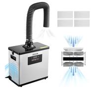 VEVOR Extracteur de Fumée de Soudure 145 W Absorbeur de Fumée de Soudage Débit d'Air 510 m³/h pour Gravure Laser, Impression 3D, avec Filtration 3 en 1, Moteur sans Balais, 10 Vitesses, Télécommande