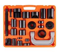 VEVOR Extracteur de Joint à Rotule 25PCS Arrache Rotules en Acier avec Adaptateurs Multi-Tailles Kit de Démontage et Montage Joints à Rotules Joint en U Goupille d'Ancrage de Frein Véhicules 2WD 4WD