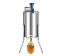 VEVOR Extracteur de Miel Électrique à 3 Cadres Centrifugeuse Séparateur Miel Acier INOX avec Couvercle Transparent, 140 W, Hauteur Réglable, Équipement d'Extraction de Nid d'Abeilles pour Apiculture