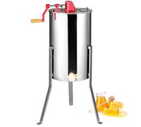 VEVOR Extracteur de Miel Manuel Centrifugeuse 2/4 Cadres Acier Inox Apiculture