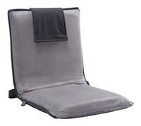 VEVOR Fauteuil de Sol à 6 Positions Réglables Chaise de Sol Pliante Avec Support Dorsal Gris