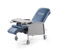 VEVOR Fauteuil Inclinable Gériatrique 3 Positions, Fauteuil Inclinable Médical Mobile avec 4 Roues, Siège Rembourré, Plateau Amovible, pour Hôpitaux, Maisons de Retraite, Soins Gériatriques à Domicile