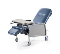 VEVOR Fauteuil Inclinable Gériatrique 3 Positions, Fauteuil Inclinable Médical Mobile avec 4 Roues, Siège Rembourré, Plateau Amovible, pour Hôpitaux, Maisons de Retraite, Soins Gériatriques à Domicile