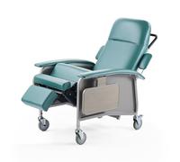 VEVOR Fauteuil Inclinable Gériatrique 4 Positions, Fauteuil Inclinable Médical Trendelenburg avec 4 Roues, Siège Rembourré, 2 Plateaux, pour Hôpitaux, Maisons de Retraite, Soins Gériatriques Domicile
