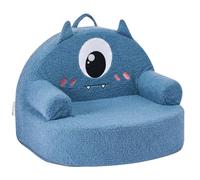VEVOR Fauteuil pour Enfants Confortable Style Monstre, Chaise Enfant en Mousse avec Accoudoirs, Sofa Tout-Petits Amovible et Lavable, en Éponge 28D et Peluche, pour Chambre et Salle de Jeux, Bleu
