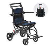 VEVOR Fauteuil roulant alliage aluminium chaise de transport siège 40 cm 100 kg