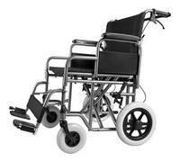 VEVOR Fauteuil roulant acier au carbone, chaise de transport pliable avec accoudoir amovible, frein autobloquant, siège large 60 cm, capacité de charge 136 kg, pour personnes handicapées âgées adultes