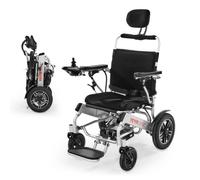 VEVOR Fauteuil Roulant Électrique, Charge 136 kg, avec Dossier Réglable, Autonomie 21 km, Siège Spacieux 533,4 mm, Fauteuil Roulant Motorisé Pliable Léger Portable pour Personnes Âgées, Handicapées