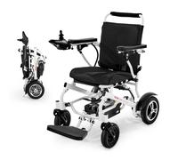 VEVOR Fauteuil Roulant Électrique, Capacité de Charge 136 kg, Autonomie 21 km, Siège Spacieux Confortable 450 mm, Fauteuil Roulant Motorisé Pliable Léger Portable pour Personnes Âgées, Handicapées
