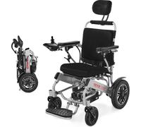 VEVOR Fauteuil roulant électrique pliable, scooter médical jusqu'à 136 kg, fauteuil roulant électrique avec dossier réglable, autonomie de 21 km, pour personnes âgées et handicapées, facile à transpor