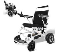 VEVOR Fauteuil roulant électrique pour adultes seniors, capacité de poids 136 kg, fauteuil roulant motorisé léger et pliable largeur 508 mm, chaise en alliage d'aluminium tout terrain longue portée