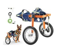 VEVOR Fauteuil Roulant léger à 2 Roues pour Chien - Hauteur réglable - Largeur et Longueur - Chariot pour Chien avec Roues Absorbant Les Chocs - pour Chiens blessés et handicapés