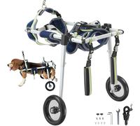VEVOR Fauteuil roulant pour animal compagnie pattes arrières 2 roues réglable XS
