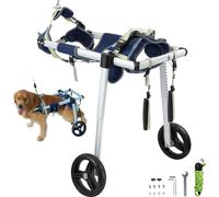 VEVOR Fauteuil roulant pour chiens avec 2 roues, fauteuil roulant pour animaux domestiques, réglable, aide à la guérison, chariot pour chiens/fauteuil roulant pour animaux domestiques blessés, handica