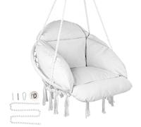 VEVOR Fauteuil suspendu chaise relax macramé coussin pour intérieur extérieur