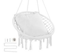 VEVOR Fauteuil suspendu chaise relax macramé coussin pour intérieur extérieur