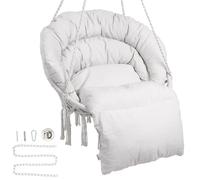 VEVOR Fauteuil suspendu chaise relax macramé coussin pour intérieur extérieur