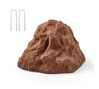 VEVOR Faux Rocher Jardin, Couverture Décorative en Roche Artificielle PEHD, Aspect Réaliste, Fausse Pierre Creuse pour Cacher Pompe Puits, Décoration Jardin, Paysage Extérieur, Marron, Petite Taille