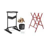 VEVOR Fendeuse Bois Manuelle XL 43,2x22,9 cm Fendeur Bûches Acier Cale Fendage Bois Chauffage & Oregon - Chevalet de Sciage en Acier, Repliable et Ajustable, Bûches de 27 cm de Large Maximum