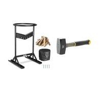 VEVOR Fendeuse Bois Manuelle XL 43,2x22,9 cm Fendeur Bûches Acier Cale Fendage Bois Chauffage & Stanley STHT0-54128 massette - Manche en Fibre de Verre - Manche bi-matière Plus Confortable - Grip
