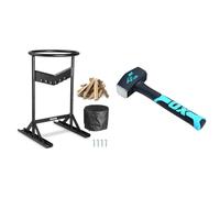 VEVOR Fendeuse Bois Manuelle XL 43,2x22,9 cm Fendeur Bûches Acier Cale Fendage Bois Chauffage & Trade fibreglass Handle Club Hammer - 2.5 LB