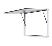 VEVOR Fenêtre de concession, 1220 x 915 mm, fenêtre de service pour camion de restauration en alliage d'aluminium avec porte à auvent et crochet de traction, pour remorque de concession, jusqu'à 85º