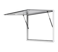 VEVOR Fenêtre de concession, 1220 x 915 mm, fenêtre de service pour camion de restauration en alliage d'aluminium avec porte à auvent et crochet de traction, pour remorque de concession, jusqu'à 85º