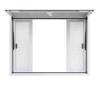 VEVOR Fenêtre de Concession 122x91,5 cm, Fenêtre de Service pour Camion Restaurant en Alu, avec 4 Fenêtres Moustiquaires Coulissantes Horizontale, Porte Auvent et Crochet de Traînée, Jusqu'à 85º
