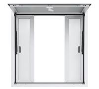 VEVOR Fenêtre de Concession Fenêtre de Service Camion Restaurant 91,5x91,5 cm