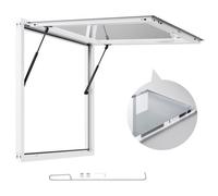 VEVOR Fenêtre de Concession pour Camion Restaurant 91,5 x 91,5 cm, Fenêtre de Service pour Stand de Vente, Cadre en Alliage d'Aluminium, avec Porte à Auvent et Crochet de Traction, Imperméable