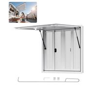 VEVOR Fenêtre de Concession pour Camion Restaurant 91,5x91,5 cm, Fenêtre de Service pour Stand de Vente, Cadre en Alliage d'Aluminium, avec 4 Moustiquaires, Porte à Auvent et Crochet de Traction