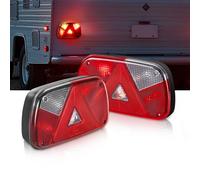 VEVOR Feux de Remorque 2PCs 12 V, Feux Arrière/Stop/Clignotant/de Plaque d'Immatriculation/de Recul/Antibrouillard, Kit d'Éclairage de Remorque Étanche avec Faisceau de Câbles, pour Camping-car