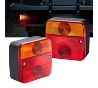 VEVOR Feux de Remorque Carrés 2PCs 12 V, Feux Arrière/Stop/Clignotant/de Plaque d'Immatriculation, Kit d'Éclairage de Remorque Étanche avec Faisceau de Câbles, pour Bateau, Camion, Camping-car Bus