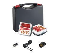 VEVOR Feux de Remorque Magnétiques LED 2PCs, Feux Arrière/Stop/Clignotant/ de Plaque d'Immatriculation/de Recul, Kit d'Éclairage de Remorque Étanche 12 V sans Fil, pour Bateau, Camion, Camping-car