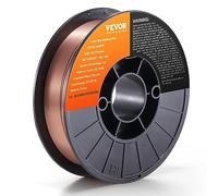 VEVOR Fil de Soudage 0,8 mm 5 kg Fil de Soudure MIG ER70S-6 Bobine Fil à Souder Solide Acier Doux 200 mm Résistance Traction 490-670 MPa Alimentation Lisse Joints Soudure Solides pour Machine à Souder