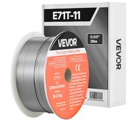 VEVOR Fil Fourré sans Gaz 0,8 mm 0,9 kg par Bobine Fil de Soudage MIG E71T-11 pour Soudage à Arc Toutes Positions, Auto-protégé, Utilisation Extérieure, Acier Doux, Faible Projection, Soudure Robuste