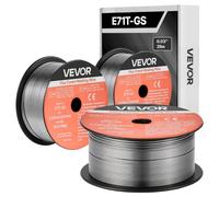 VEVOR Fil Fourré sans Gaz 0,8 mm 0,9 kg par Bobine Fil de Soudage MIG E71T-GS pour Soudage à l'Arc de Toutes Positions, Auto-protégé, Utilisation Extérieure, Acier Doux, Faible Projection, Lot de 3